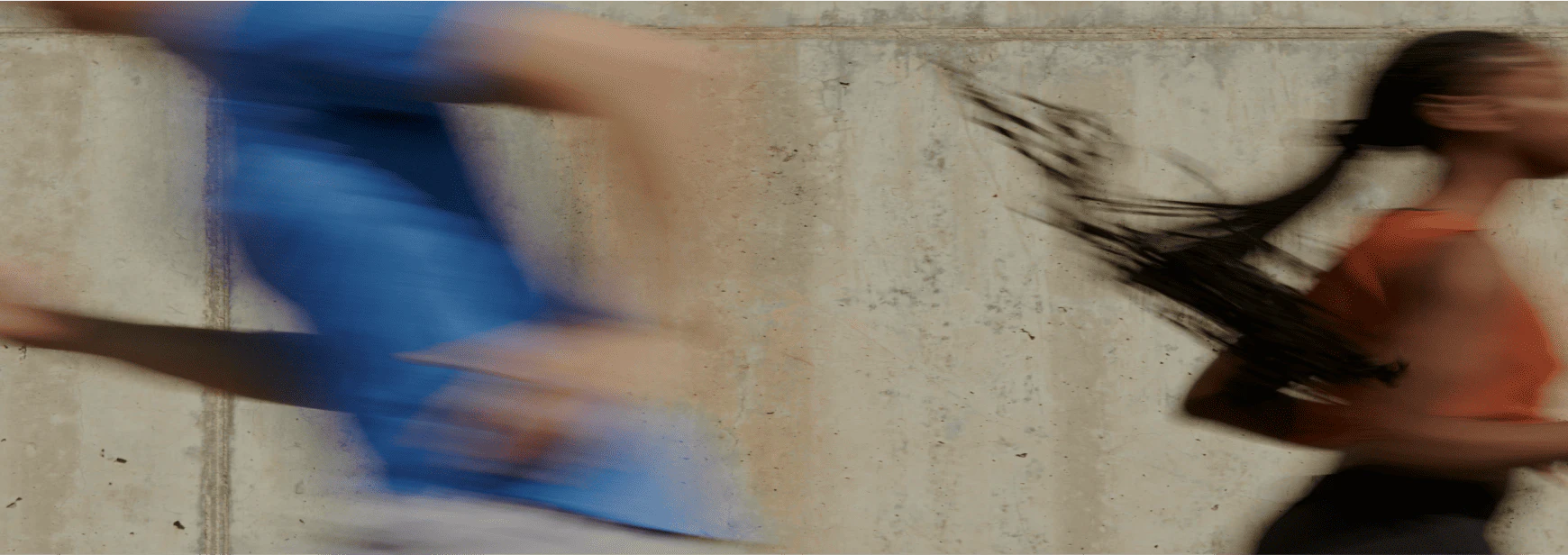 Coureurs en action