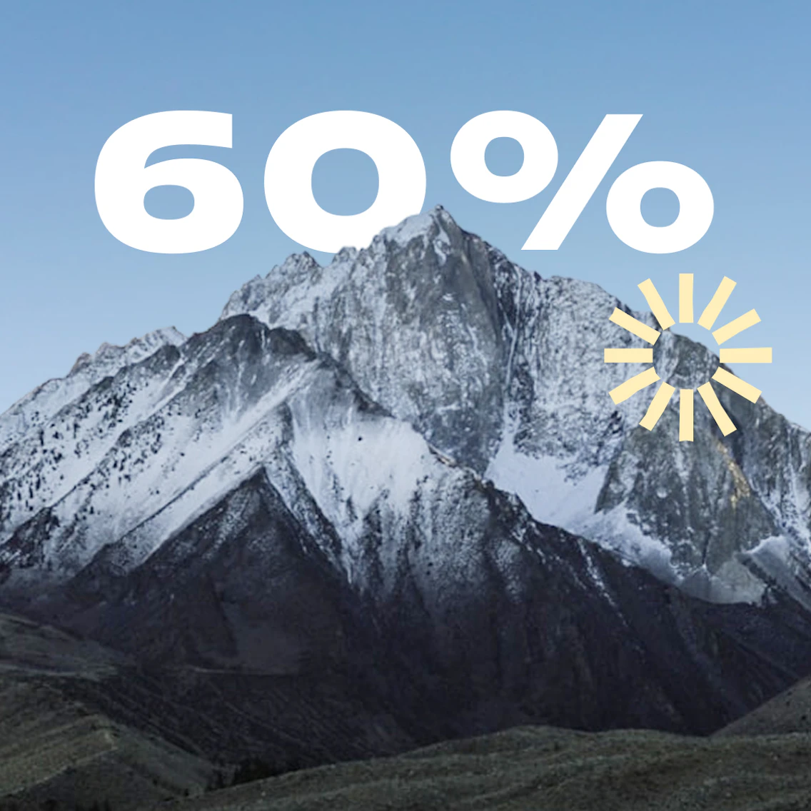 Sommet de montagne enneigée