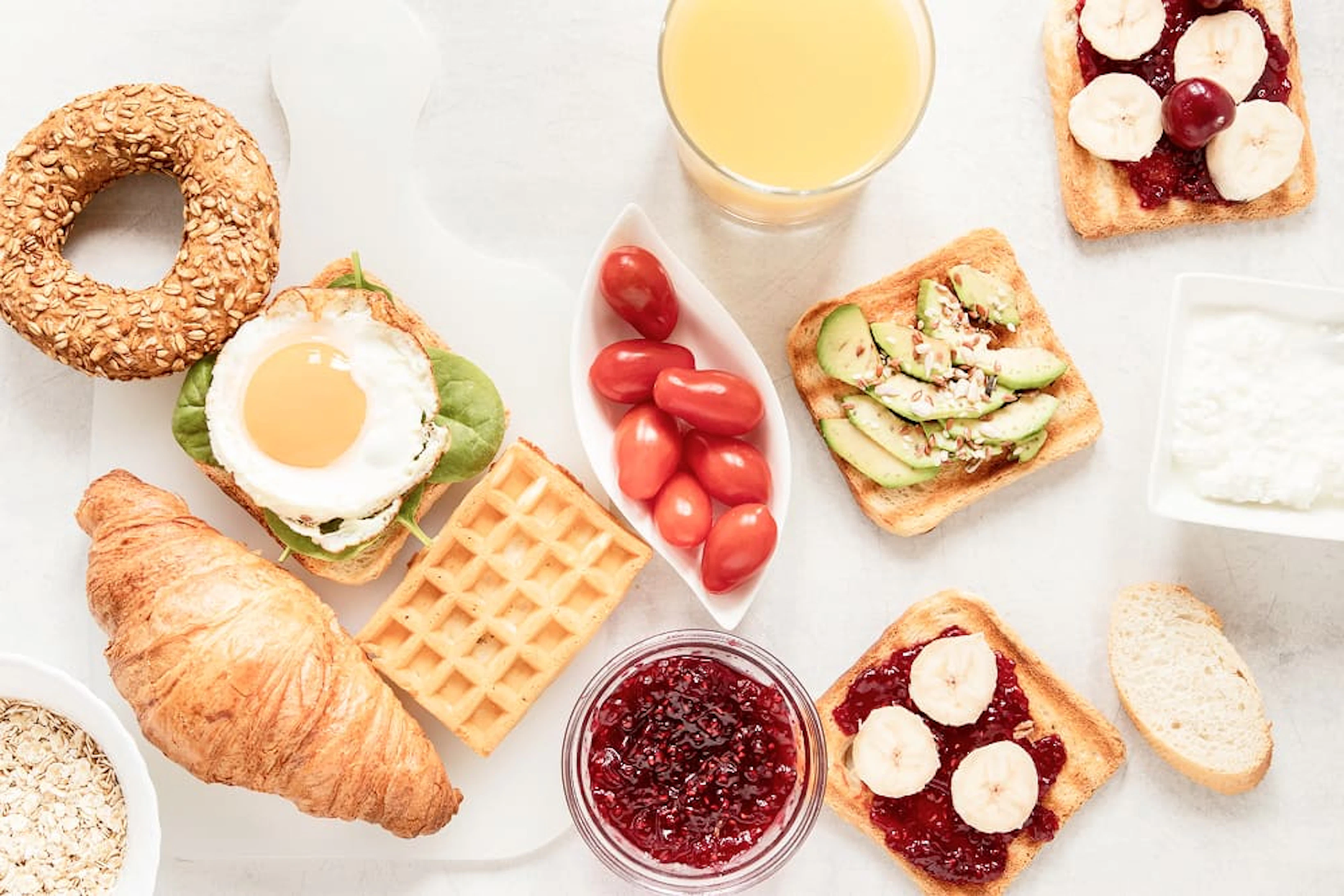 flat lay frame breakfast delicacy 1