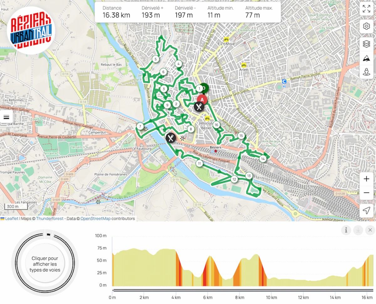 parcours 16 km