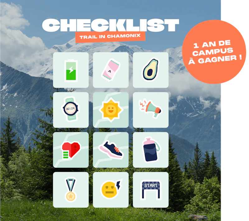 bingo checklist campus chamonix utmb