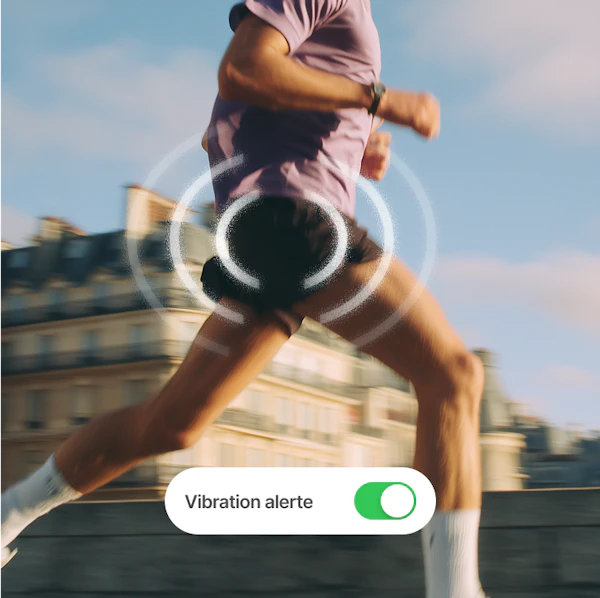 Tracker d'activité alertes vocales ou vibratoires
