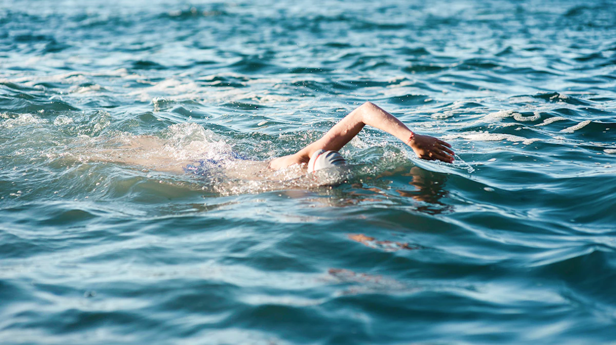 natation course à pied