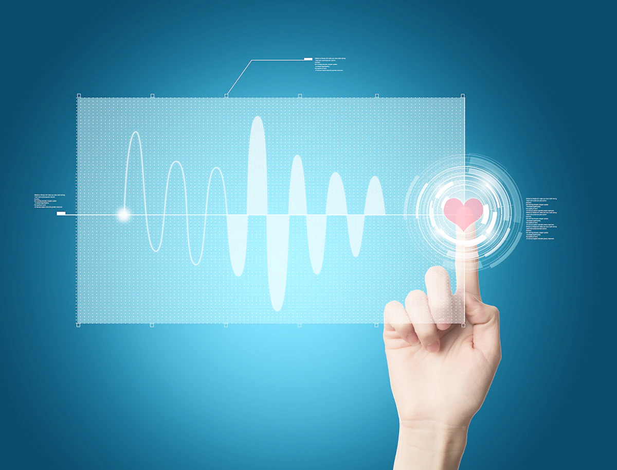finger pressing virtual heart see graph 1