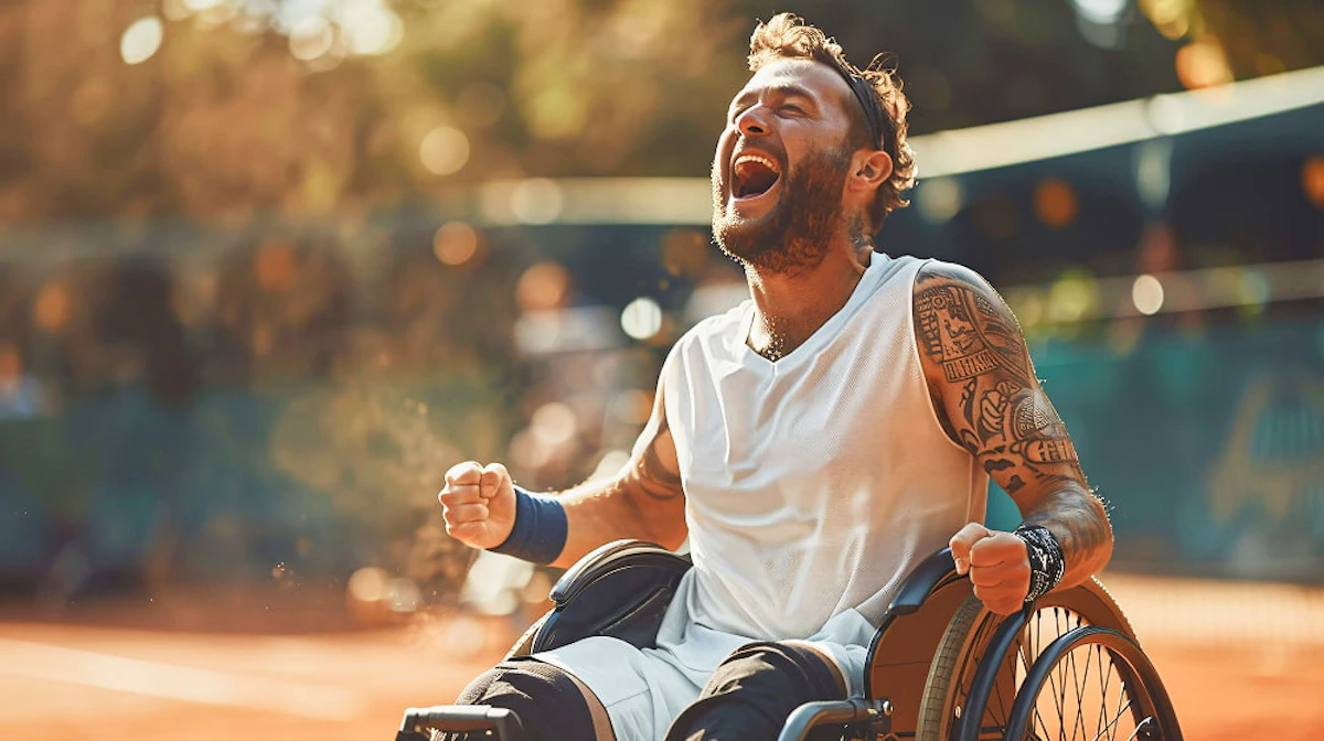 male athlete competing paralympic sports 1