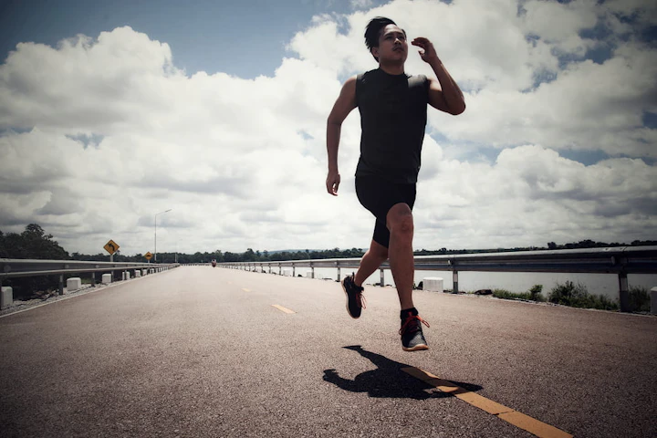 sport man with runner street be running exercise 1