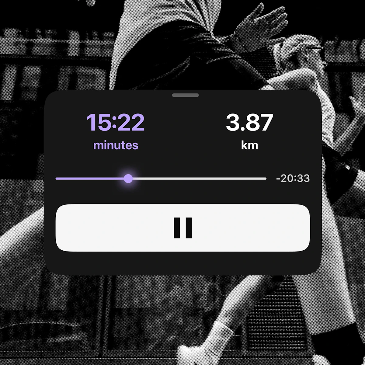 Visuel tracker running distance parcourue application Campus Coach