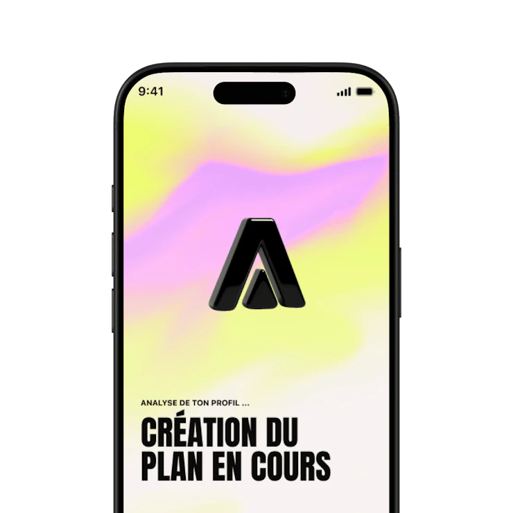 Écran chargement création plan d'entraînement en cours application Campus Coach