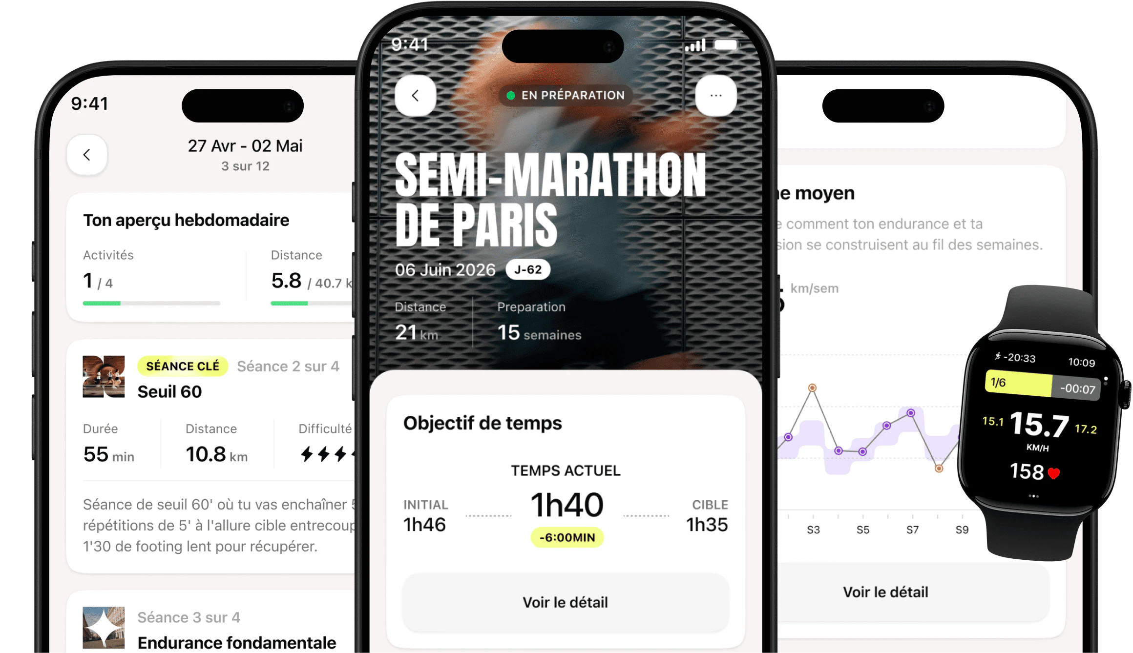 Ecrans application Campus Coach