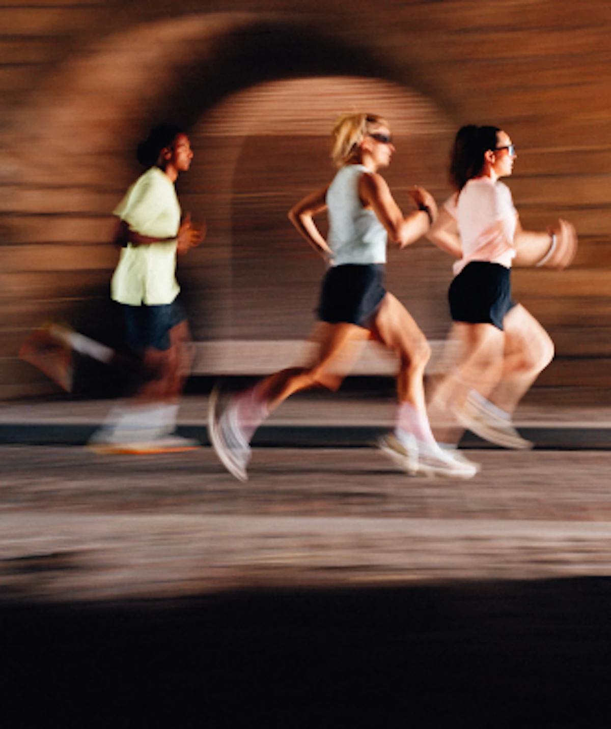 Coureurs en action