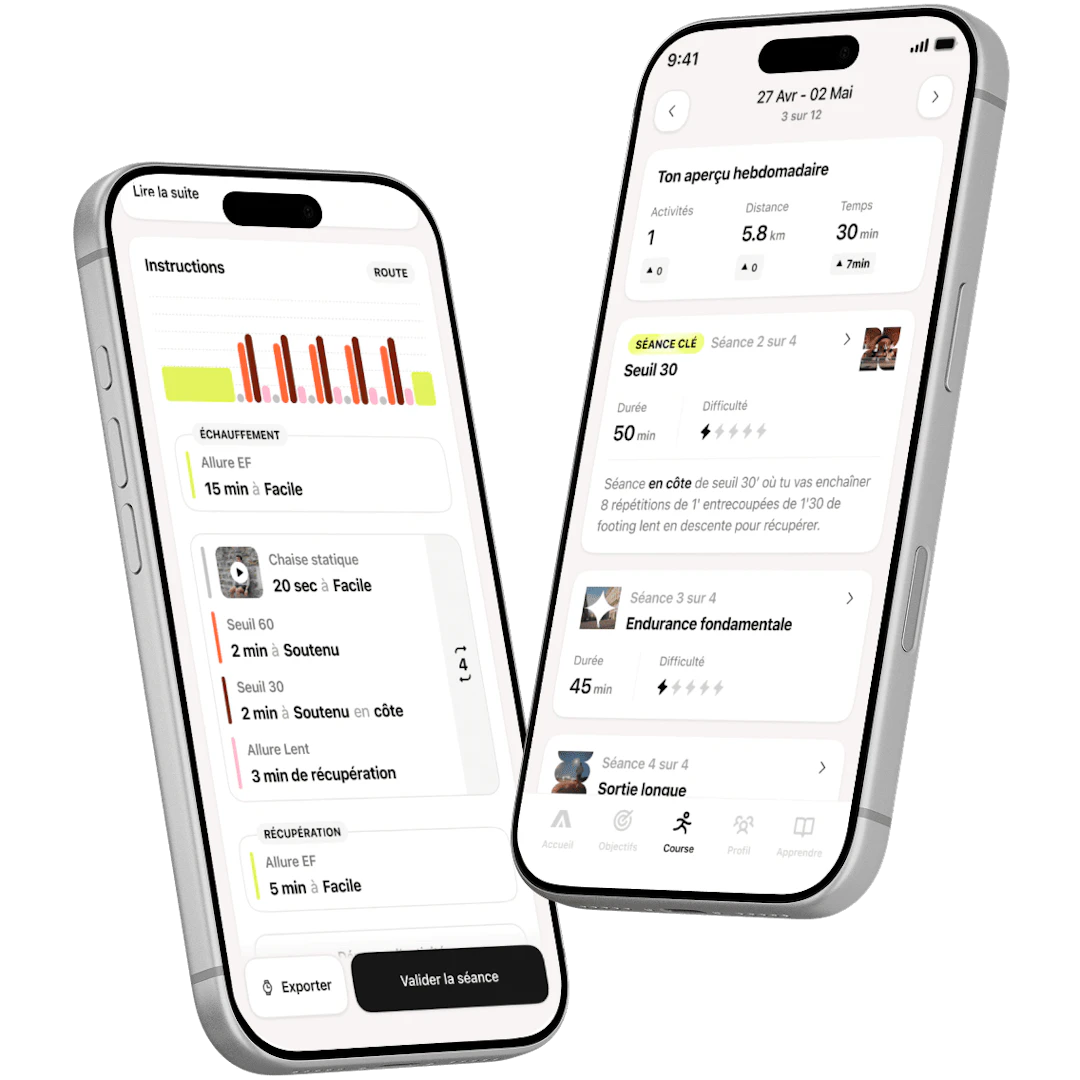 Ecrans application Campus Coach