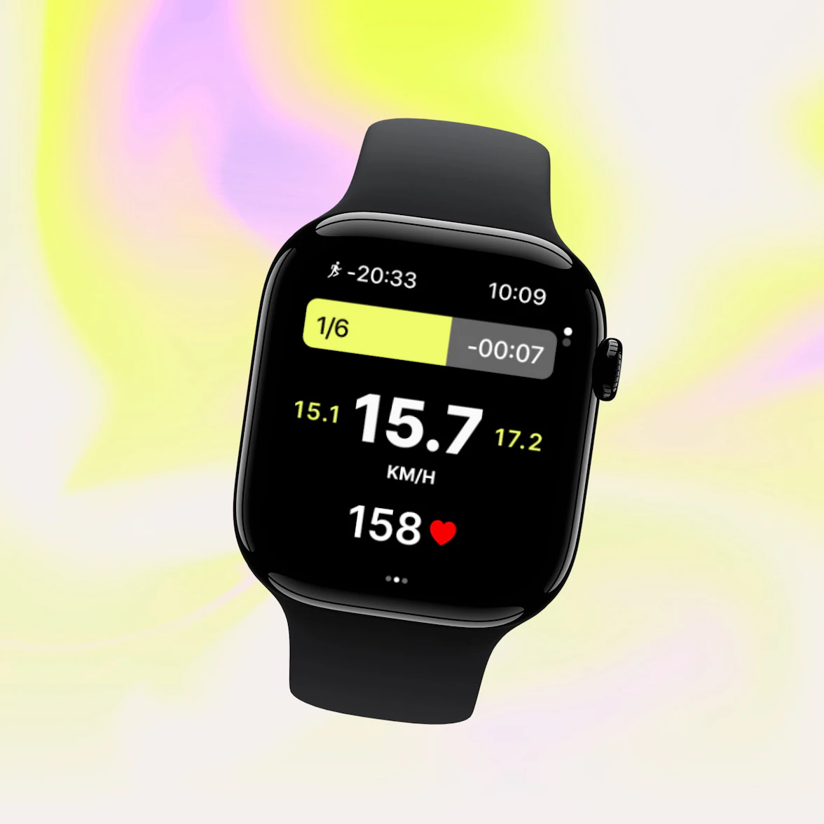 Visuel écran application Campus Coach sur Apple Watch