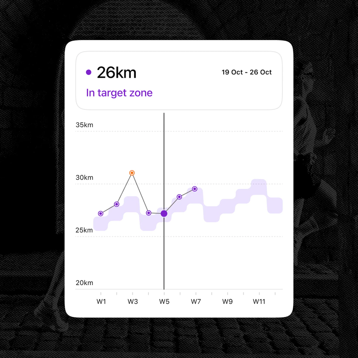 graphical progress tracking pace target zone