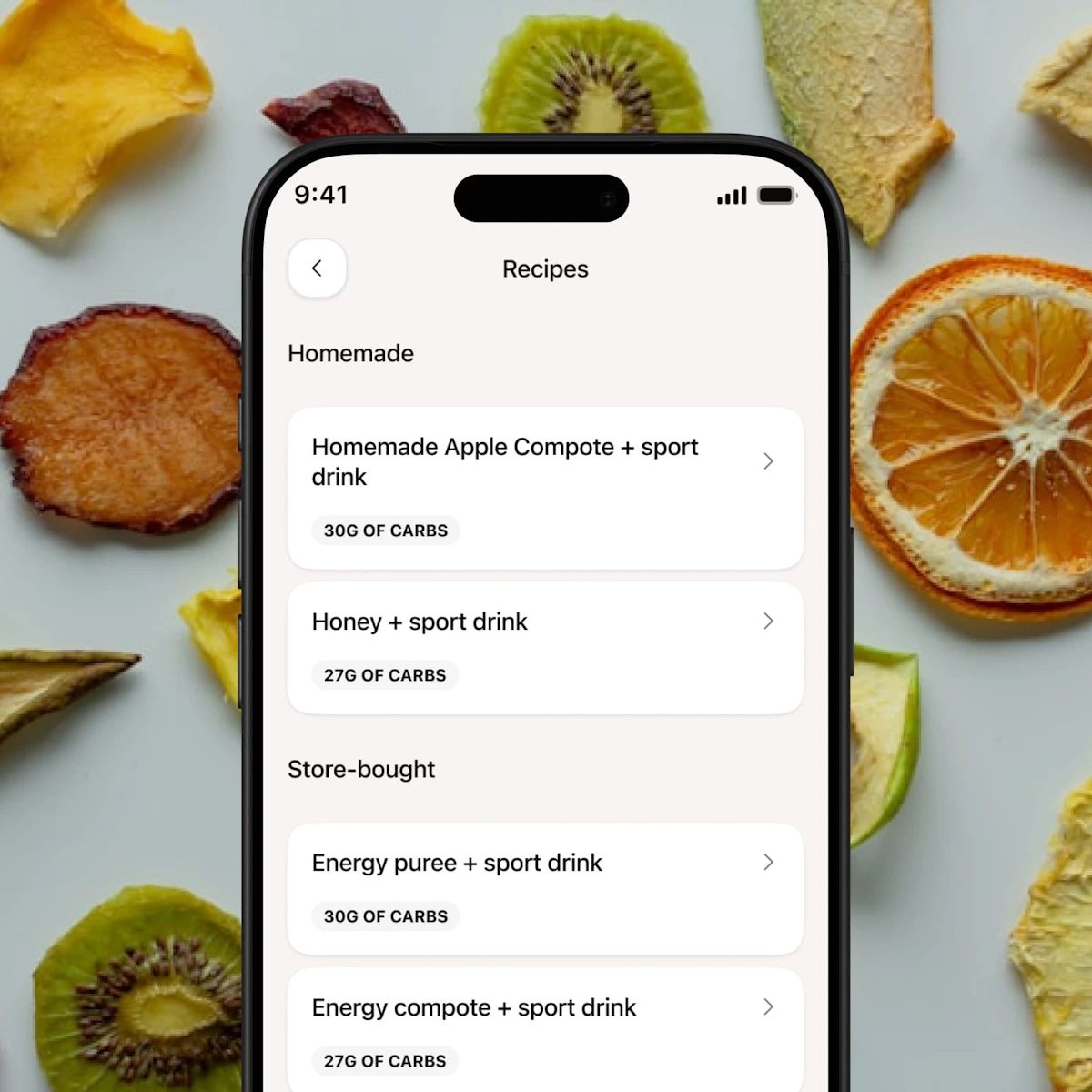 nutrition screen recipe ideas