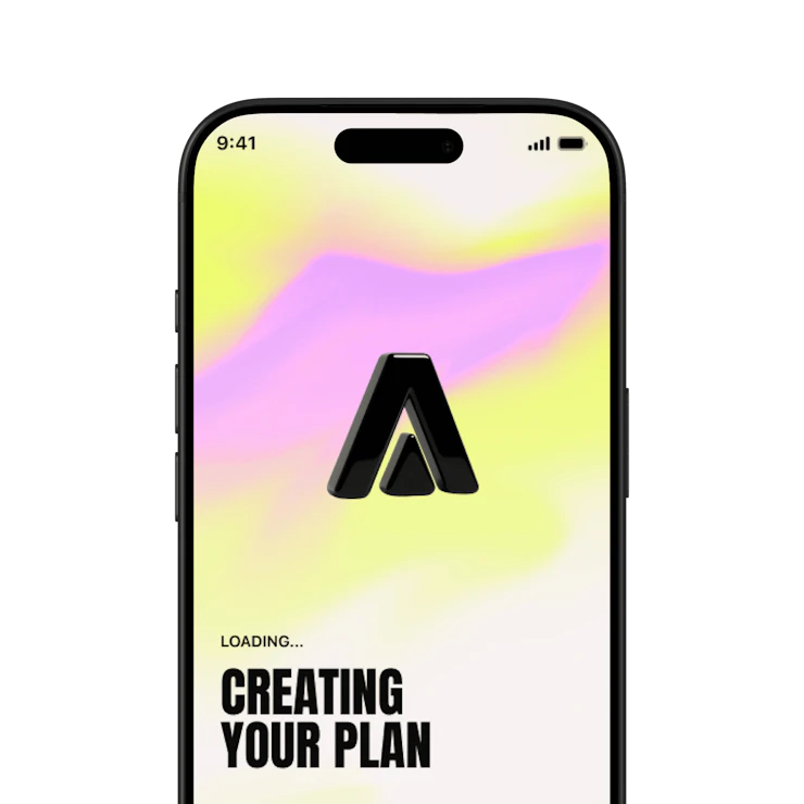 Loading screen: creating a training plan in the Campus Coach app