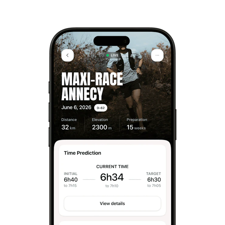 MaXi-Race race screen for Lake Annecy on the Campus Coach app
