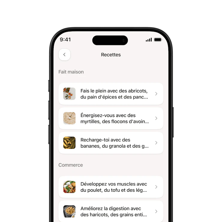 Campus Coach : suggestion de recettes nutrition sportive