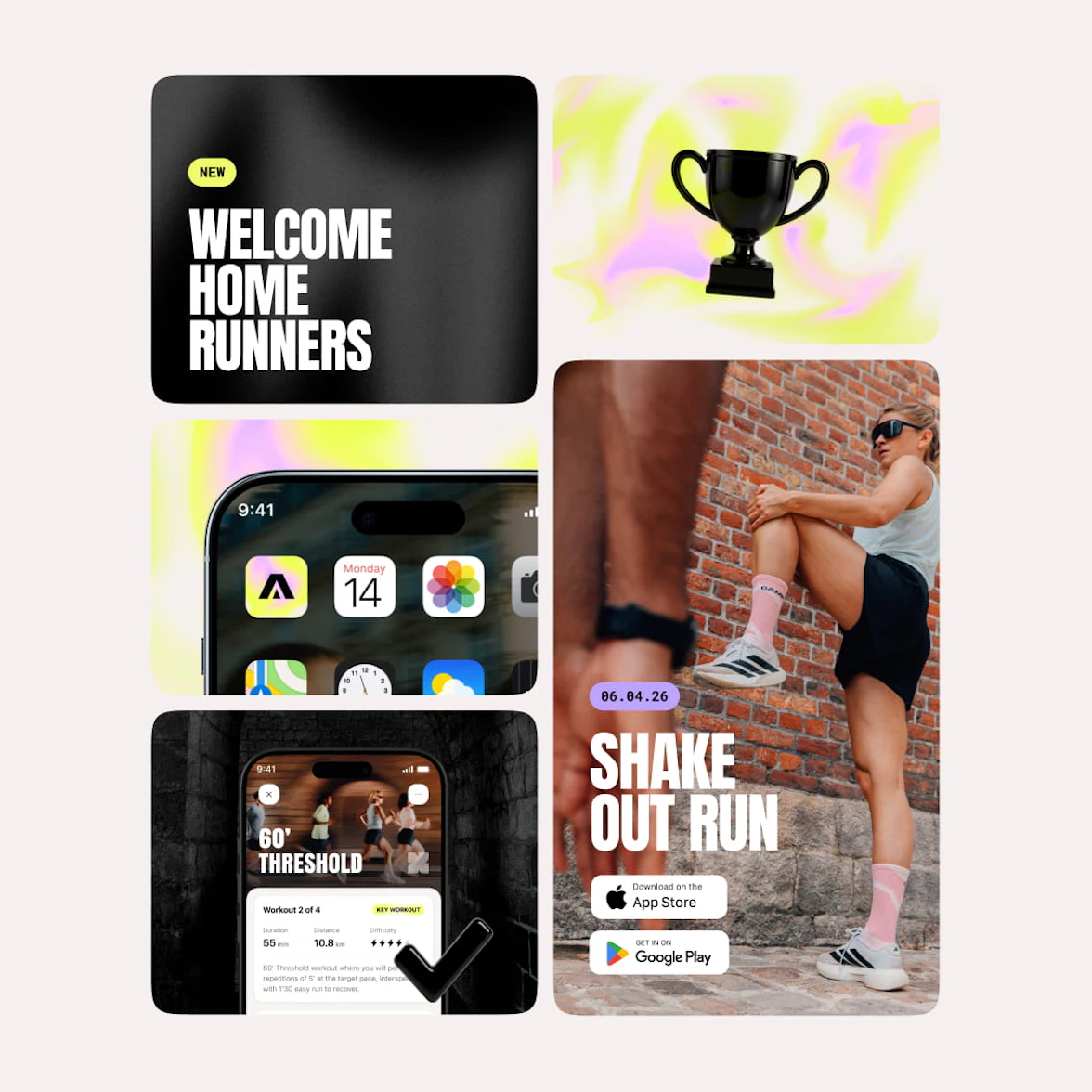 Campus Coach new brand identity with bento grid