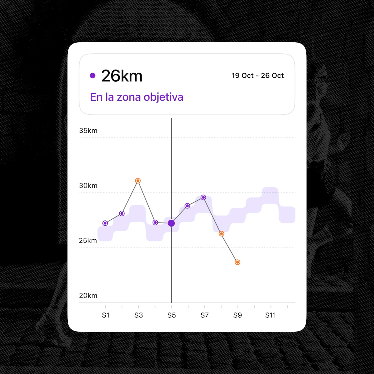 seguimiento grafico del progreso ritmo y zona objetivo