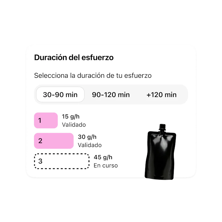 etapas visuales nutricion resistencia campus entrenador aplicacion