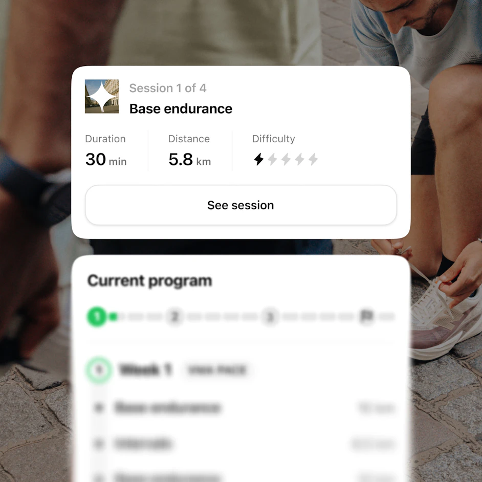 base endurance session home screen campus coach app