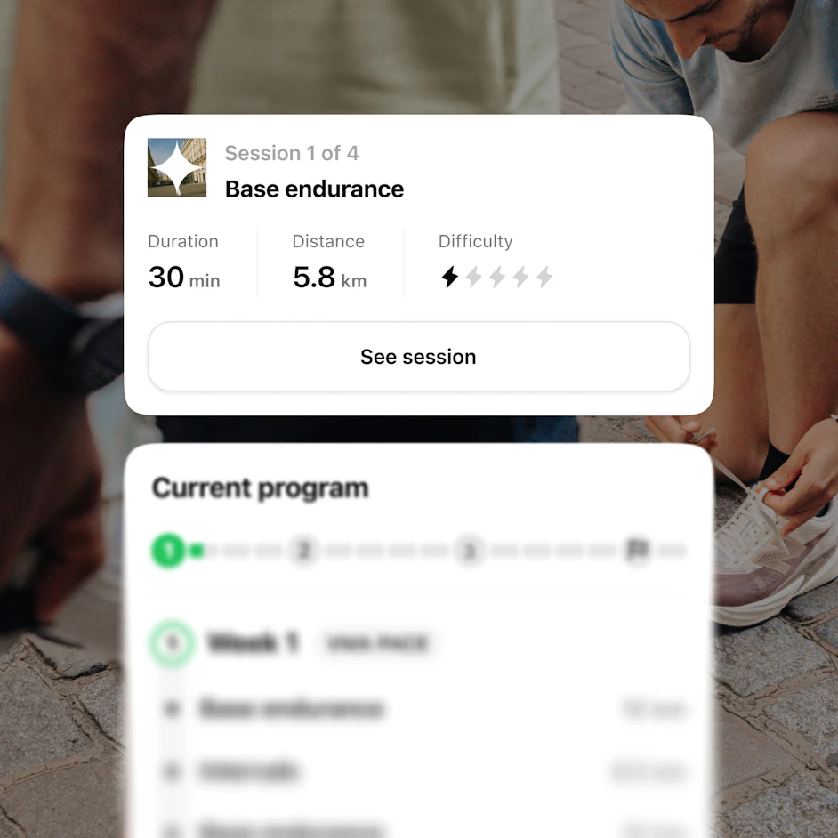 base endurance session home screen campus coach app