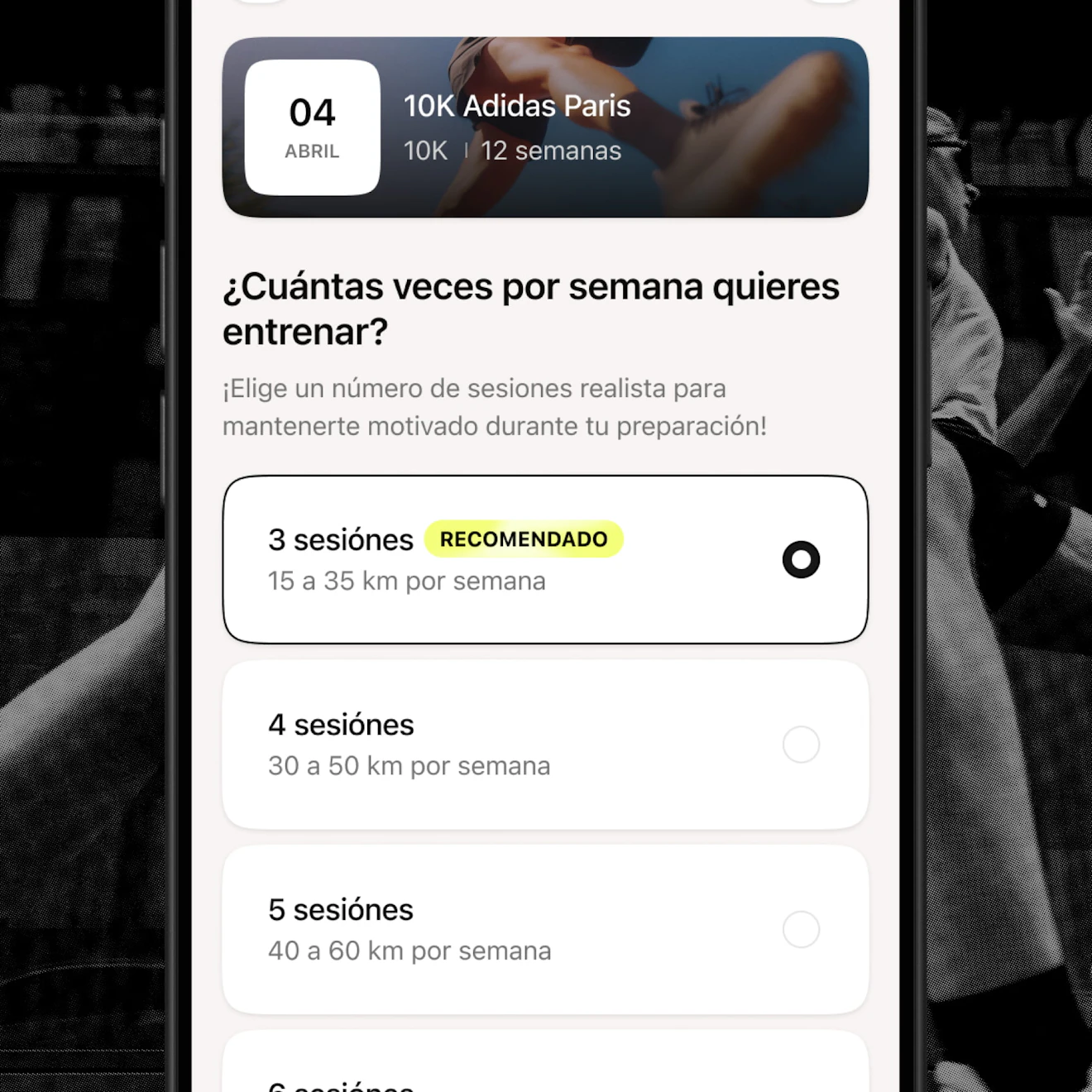 numero de sesiones semanales del entrenador del campus