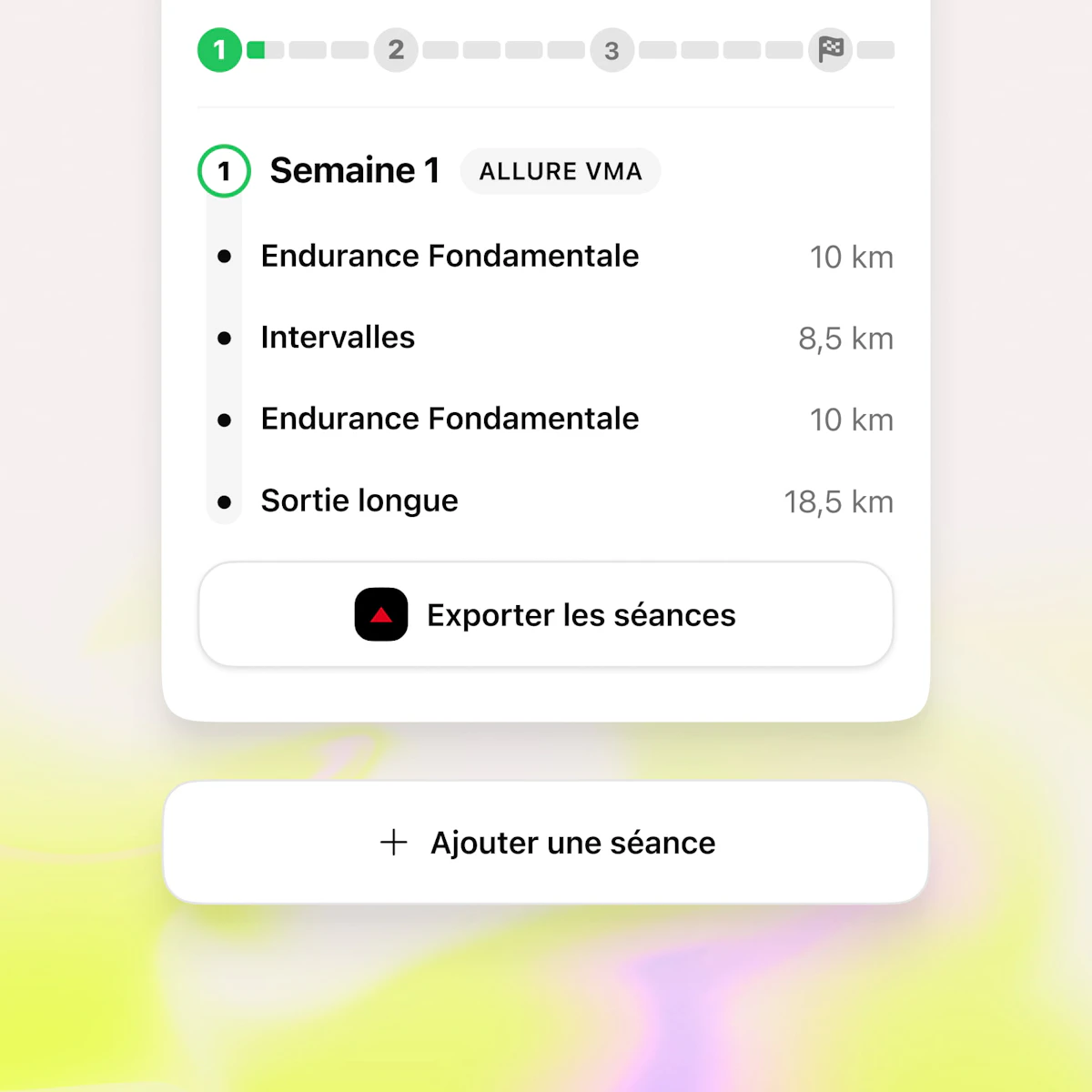 visuel ajout de seance supplementaire application campus coach
