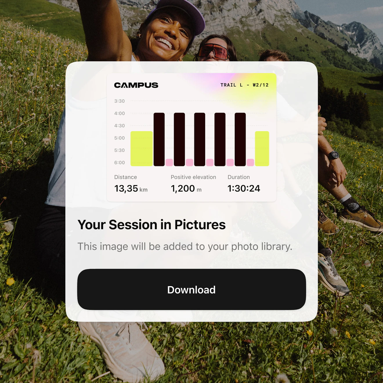 social sharing session campus coach app