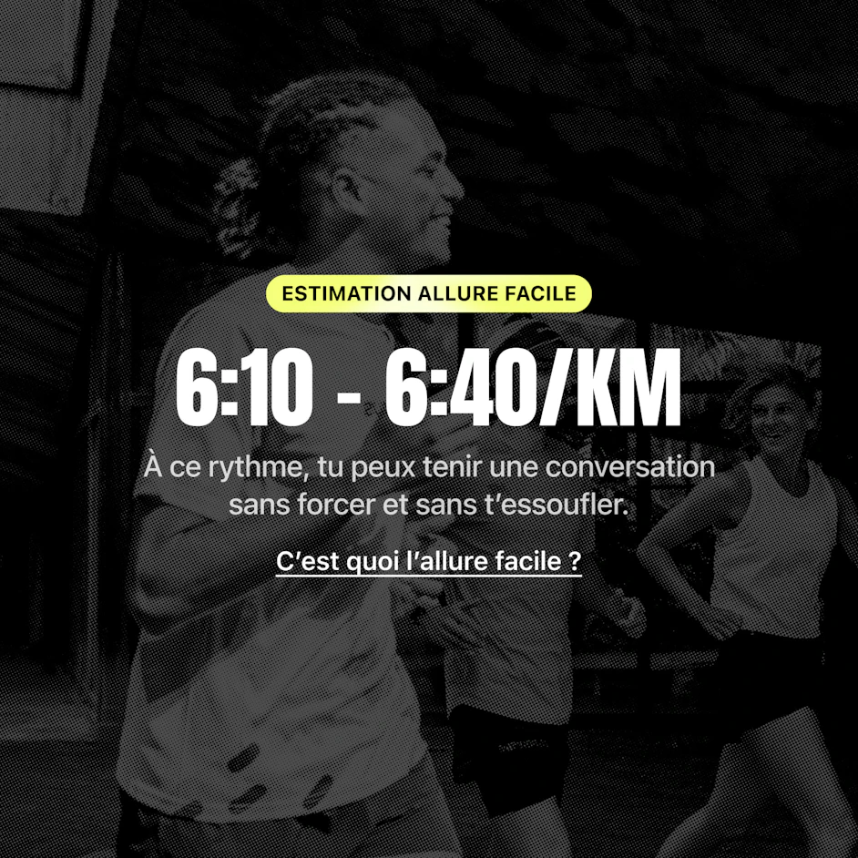 estimation allure facile sans test 1500m application campus coach