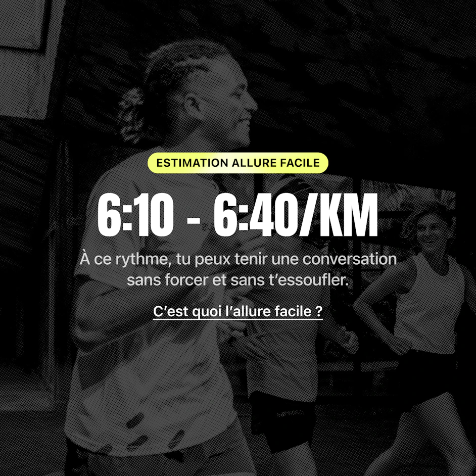 estimation allure facile sans test 1500m application campus coach