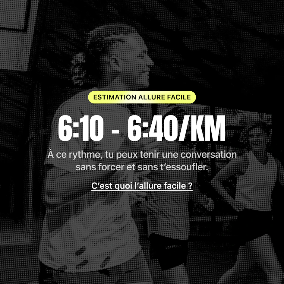 estimation allure facile sans test 1500m application campus coach