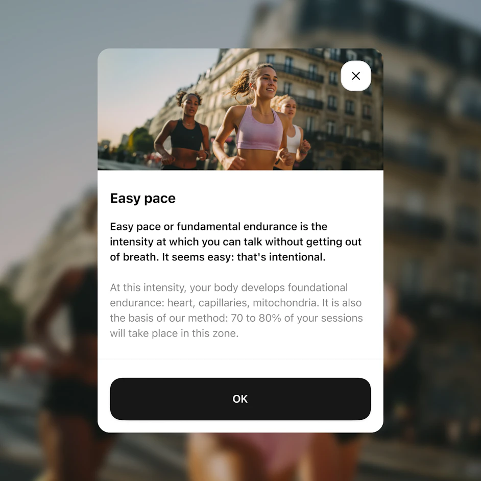 easy pace explanation campus coach app