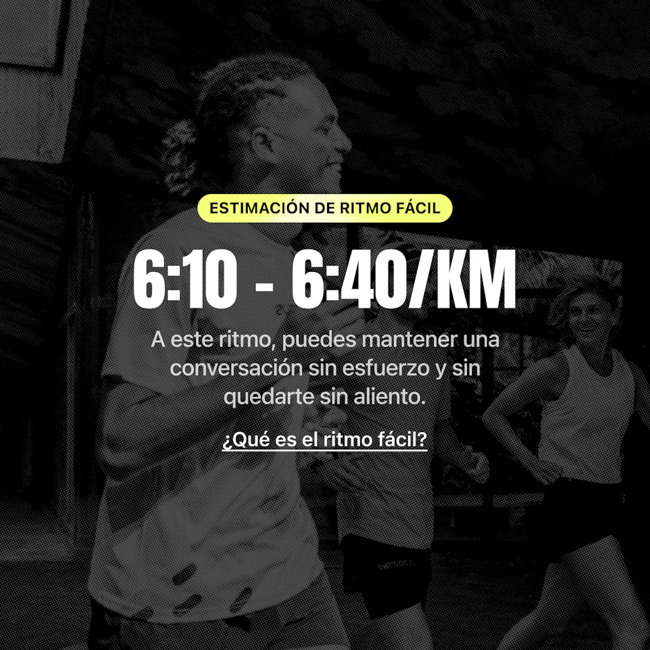 estimacion ritmo facil sin test 1500m campus coach app