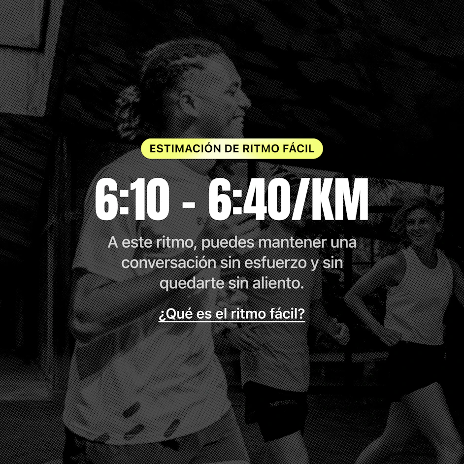 estimacion ritmo facil sin test 1500m campus coach app
