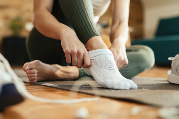 pied chaussettes sport
