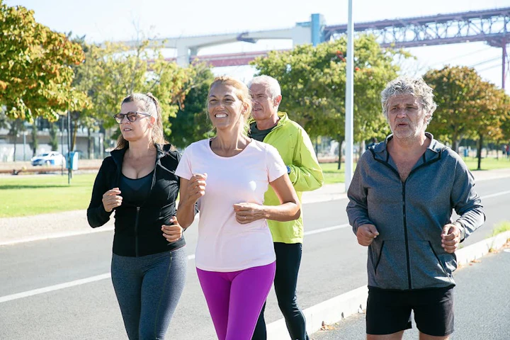 femmes hommes 40 ans courent