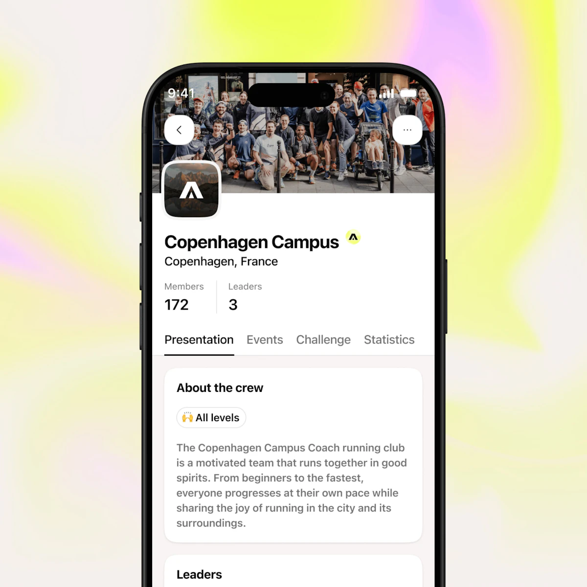 crew profile page campus coach app