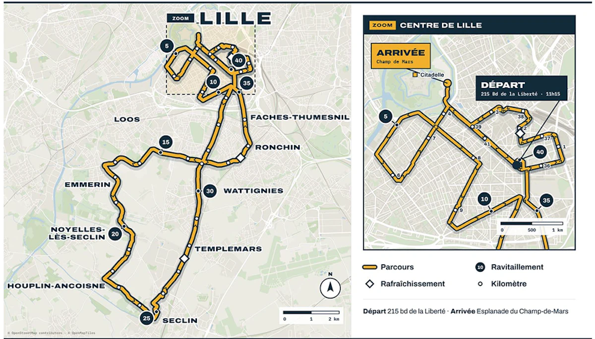 parcours marathon lille