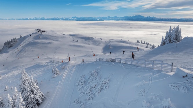 Monts Jura ski area panoramic view Monts Jura ski area panoramic view