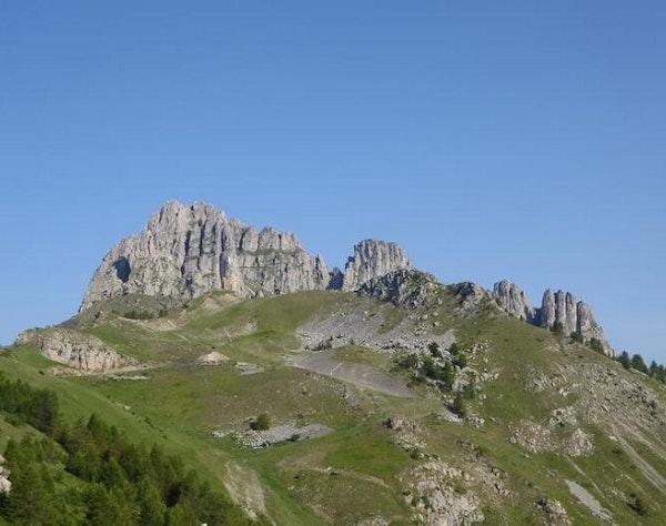 Aiguilles de Chabrières peaks in the Écrins massif Aiguilles de Chabrières peaks in the Écrins massif