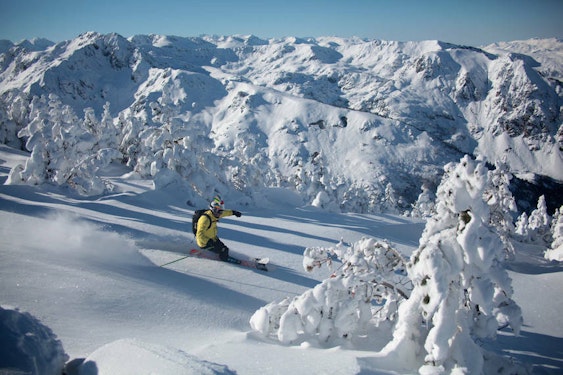 Ax 3 Domaines panorama — Ariege Panoramic view of Ax 3 Domaines ski resort in Ariege, Pyrenees
