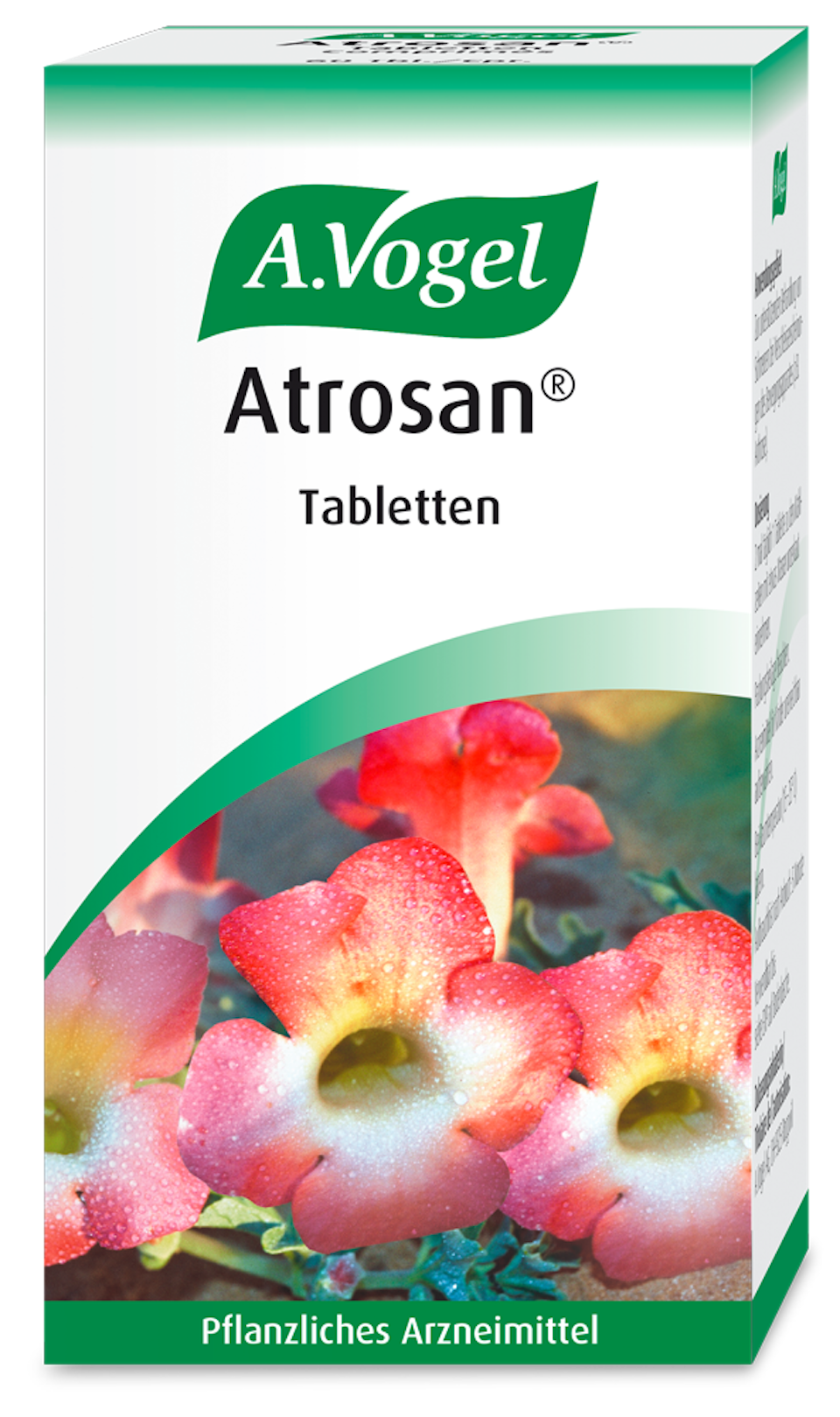 Produktaufnahme von "A.Vogel Atrosan®". Pflanzliches Arzneimittel aus südafrikanischer Teufelskrallenwurzel. Zur unterstützenden Behandlung von Schmerzen bei Arthrose und Verschleisserkrankungen.