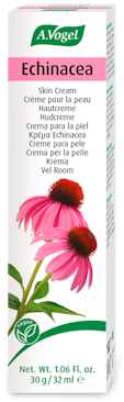 A.Vogel Echinacea Hautcreme Produktaufnahme von "A.Vogel Echinacea Hautcreme". Hautcreme mit der Frischpflanzentinktur aus Rotem Sonnenhut. Beruhigt und pflegt trockene und empfindliche Haut.