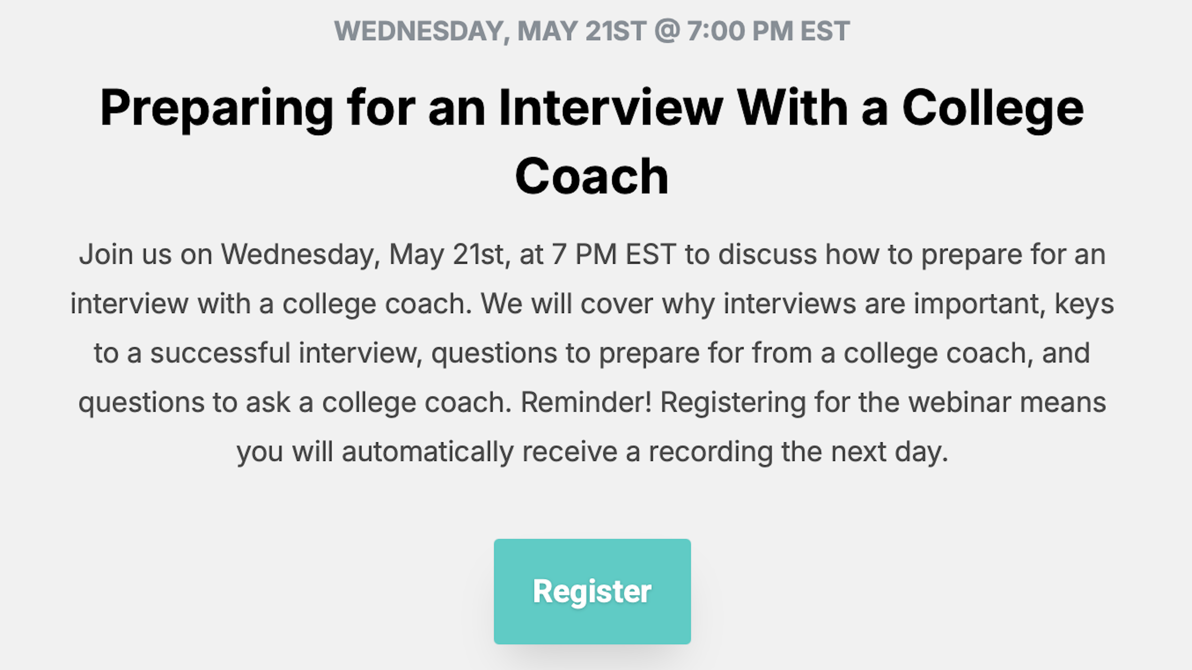 April College Recruiting Newsletter 2025