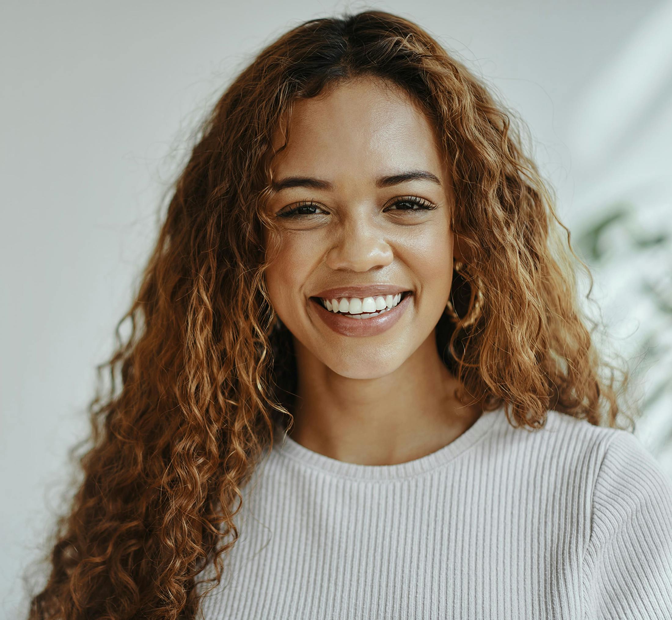 Woman smiling