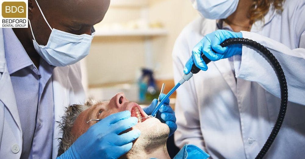 person undergoing a dental procedure