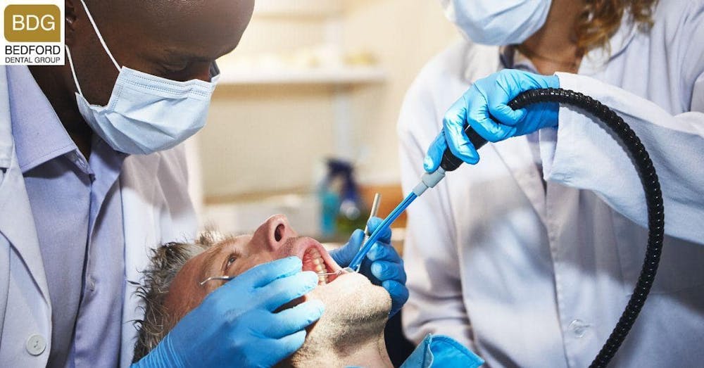 person undergoing a dental procedure