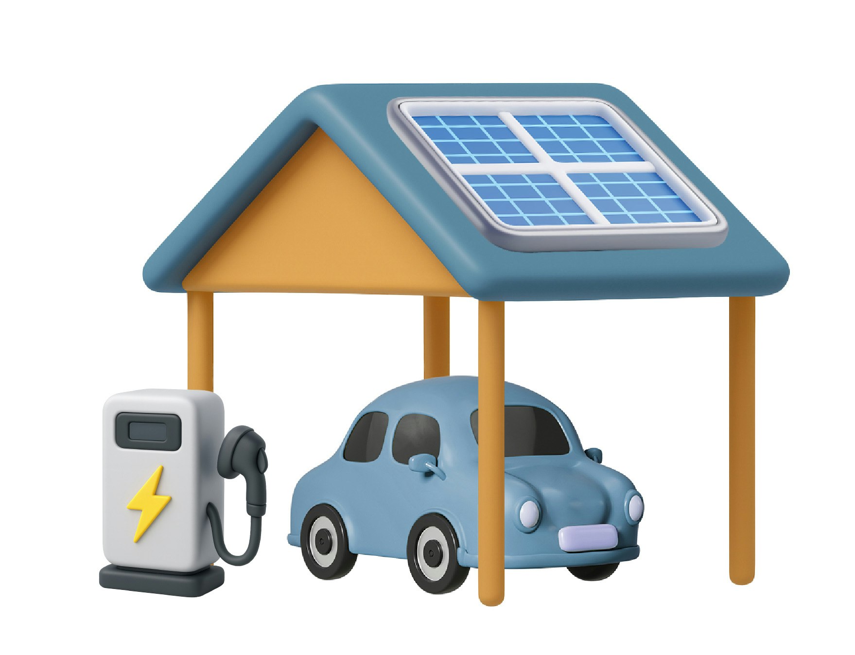 carport avec borne de recharge voiture