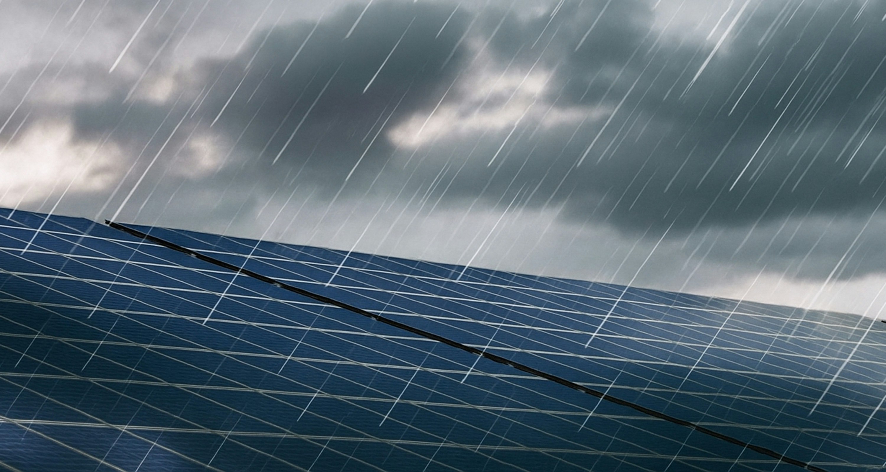 panneau solaire pluie